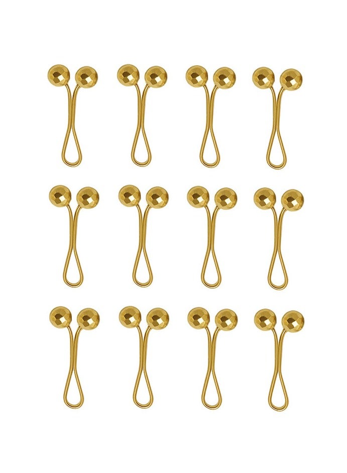 كاف كريشنس 12 قطعة من دبابيس الحجاب باللون الذهبي، دبابيس أمان على شكل بروش مقطوع بالماس، شال حجاب، مشابك وشاح حجاب إسلامي، دبابيس أمان، أزرار، فستان زفاف، بوتونيير مزخرف - Image 1