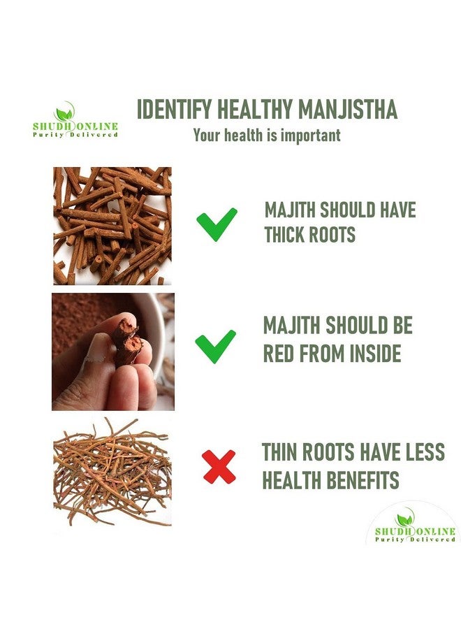 Shudh Online Manjistha Root, Majith Organic, Indian Madder (500 Grams) - Eating, Skin whitening, Face, Hair - Manjishtha, Manjishta, Manjishta, Manjista - Image 5