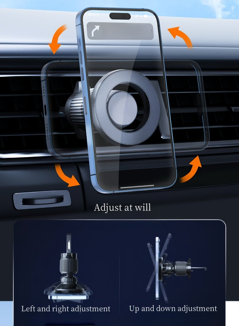 Super strong magnetic car air vent phone holder - easy to install, universal size, helps you enjoy the navigation experience. - Image 1