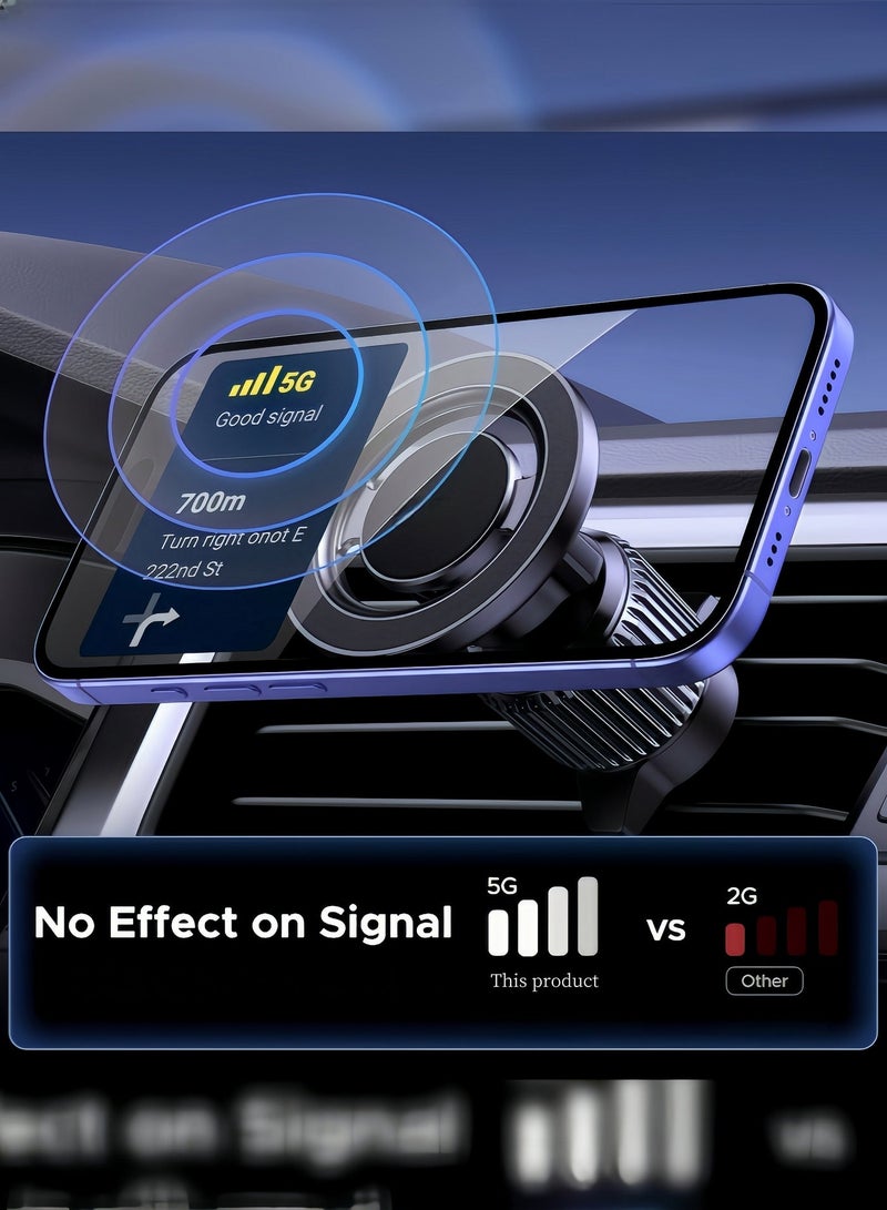 Super strong magnetic car air vent phone holder - easy to install, universal size, helps you enjoy the navigation experience. - Image 2