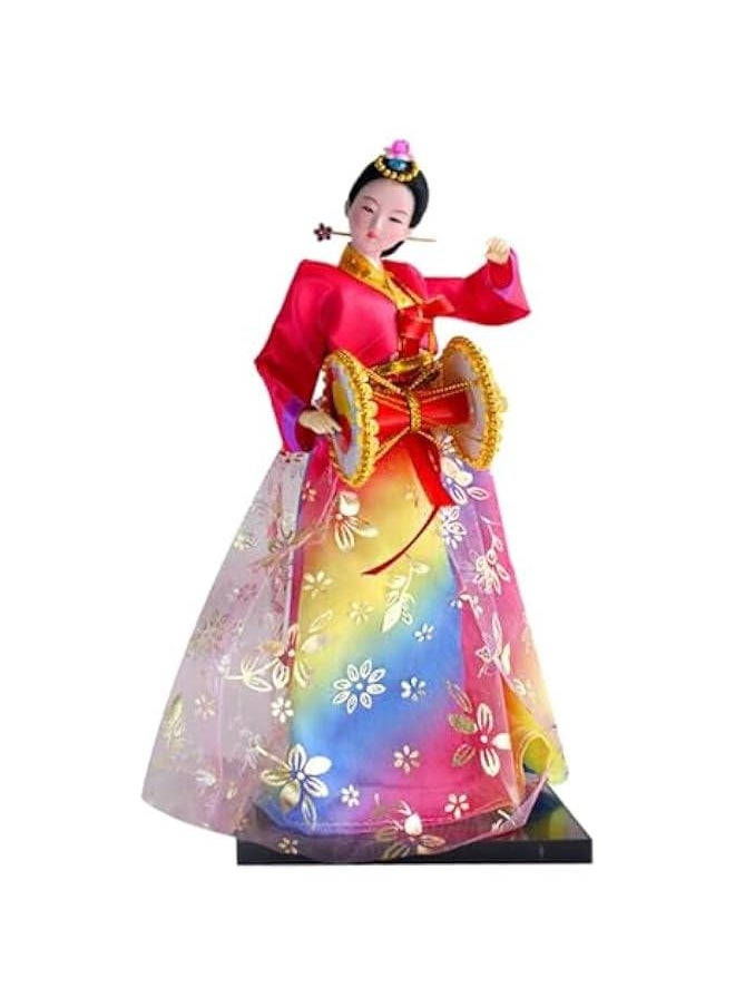 ماركة غير محددة Kimono Figurine Doll Korean Geisha Doll Novelty Decorative Antique Asian Vintage Doll Traditional Handicraft for Gifts Adults, Style H  - Image 1
