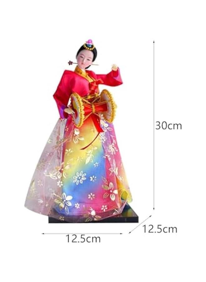 ماركة غير محددة Kimono Figurine Doll Korean Geisha Doll Novelty Decorative Antique Asian Vintage Doll Traditional Handicraft for Gifts Adults, Style H  - Image 3