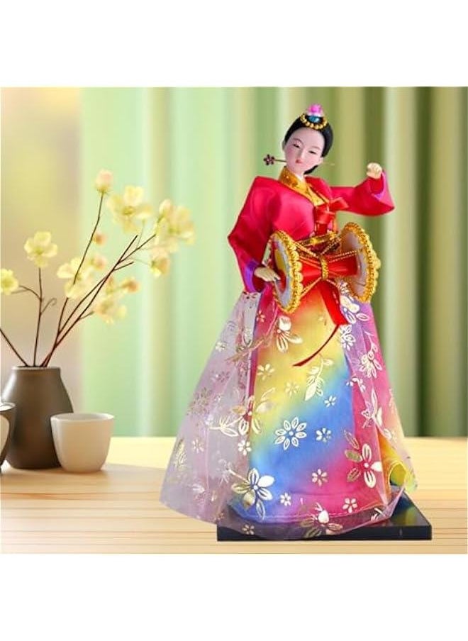 ماركة غير محددة Kimono Figurine Doll Korean Geisha Doll Novelty Decorative Antique Asian Vintage Doll Traditional Handicraft for Gifts Adults, Style H  - Image 4