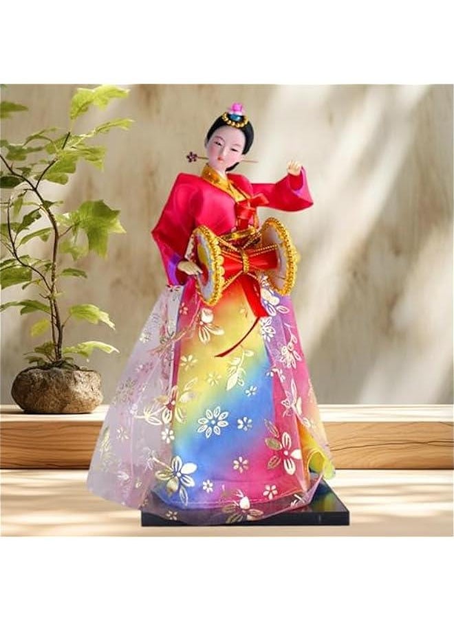 ماركة غير محددة Kimono Figurine Doll Korean Geisha Doll Novelty Decorative Antique Asian Vintage Doll Traditional Handicraft for Gifts Adults, Style H  - Image 5