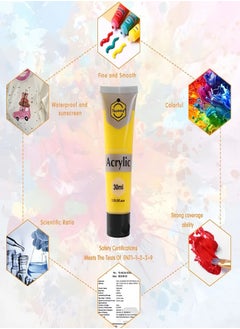 Keep Smiling Keep Smiling Professional 30mL 6 Colors Non-Toxic Drawing Acrylic Paint Set for Painting  - Image 3