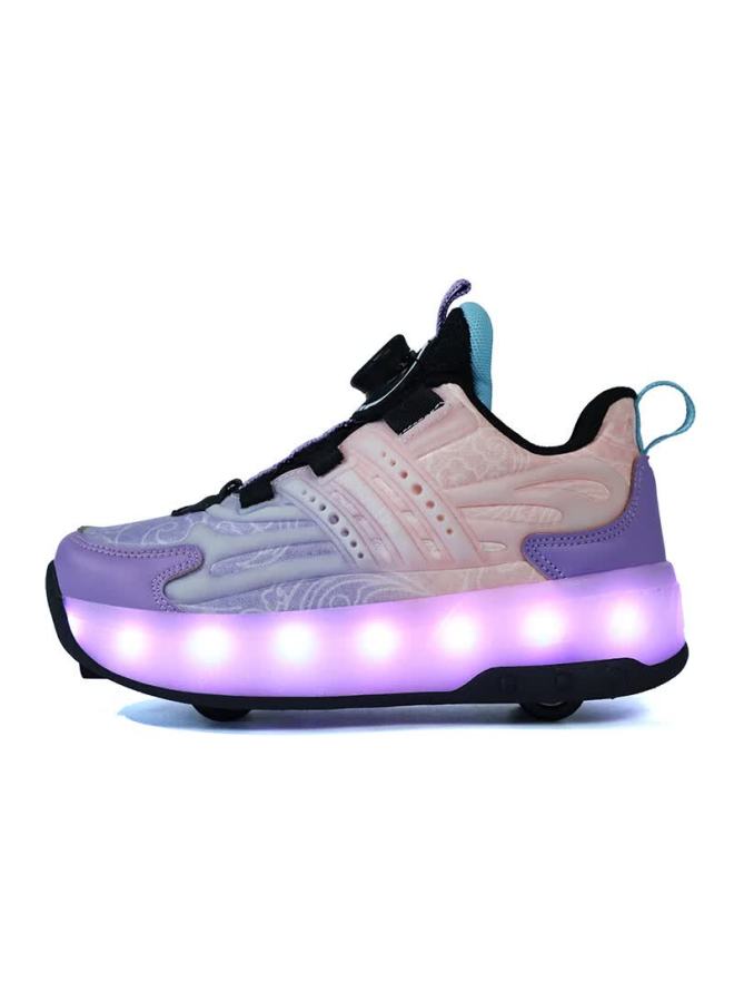 Bkg Kids Four-wheel Sports Roller Skates Youth Skating Shoes Zyq23825-b7 Purple Size 36 - Image 4