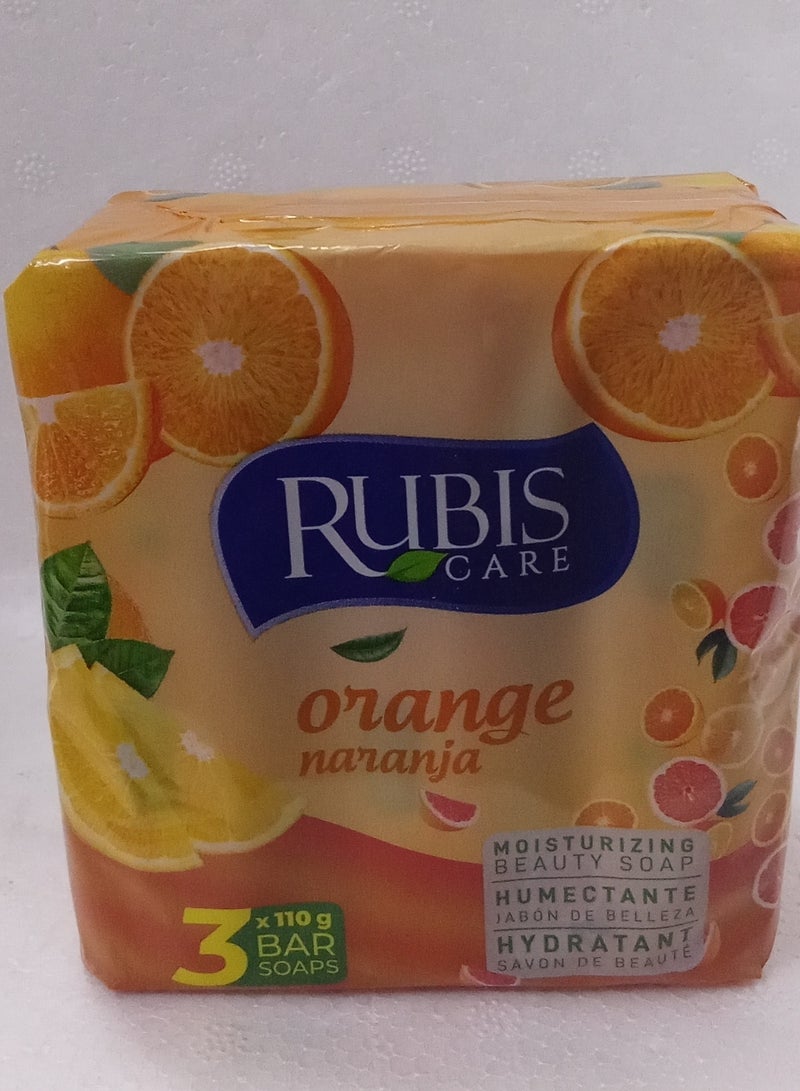 Rubis 3 pieces of lemon scented body soap, 3 x 110 g