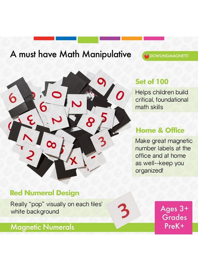 Dowling Magnets - Magnetic Numerals (.88 Inch In Diameter), Set Of 100 - Image 1