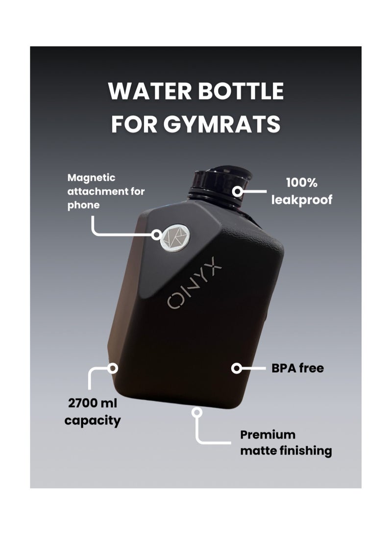 ONYX Bottle - 2.7L Oversized Magnetic Tripod Water Bottle Fitness Gym BPA FREE Accessories Leakproof - Image 2