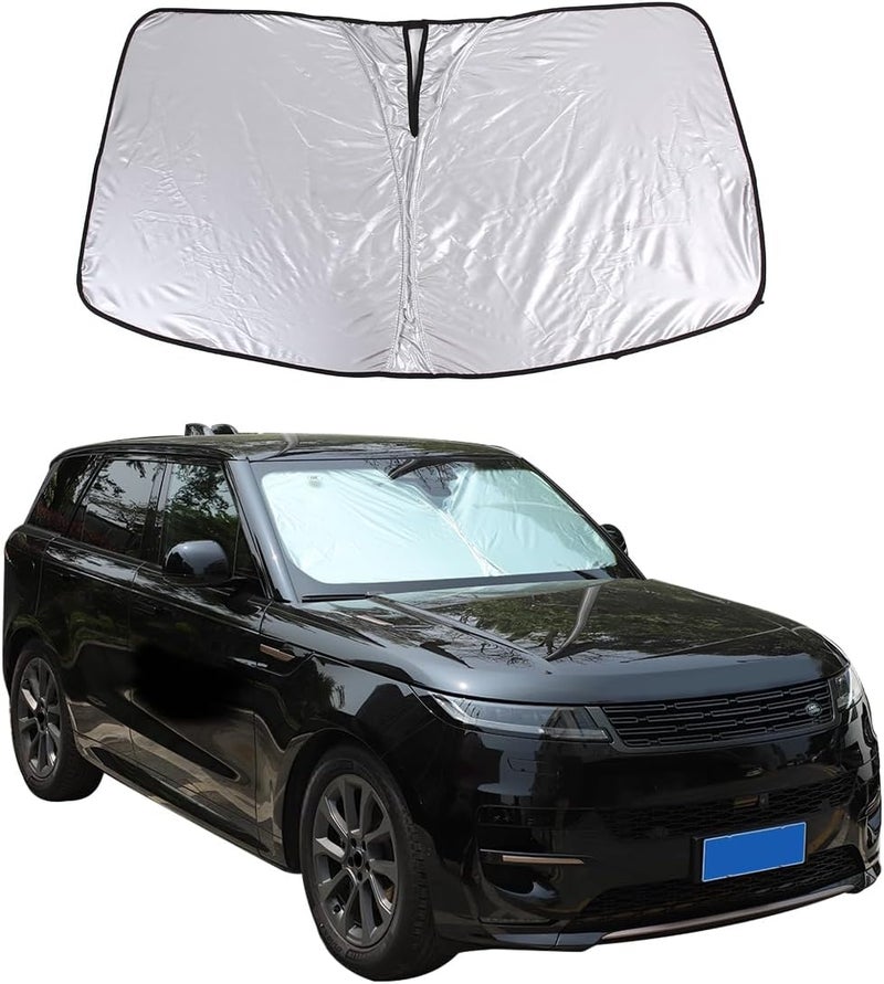 JONKOKO Car Windshield Sunshade Custom Fit for Land Rover Range Rover Sport 2023-2024 Foldable Sun Shield Reflective Polyester Sun Visor Cover Block Heat,UV Rays Sun Visor Protector (Style A) - Image 1