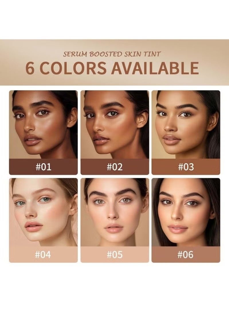 lakerain Beauty Balm Serum Boosted Skin Tint, Solid Tinted Moisturizing Serum Foundation Stick, Buildable Medium-to-Full Coverage Contour Stick for Face Makeup - Image 2