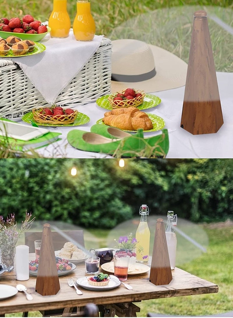 Fly Repellent Fan for Tables Fan Portable Wood Grain Table Fan,for Outdoor Indoor Keep Flies and Bugs Away from Your Food without using Chemicals Enjoy your Outdoor Meal without Bug Spray - Image 5