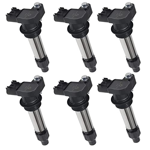 MANATEE UF569 Ignition Coil Pack 6 PCS for 3.0 3.6 GMC Acadia Terrain Buick Enclave Chevy Traverse Impala Camaro Equinox Cadillac SRX CTS XTS 2010 2011 2012 2013 2014 2015 2016, D515C C1555 GN10494 - Image 1