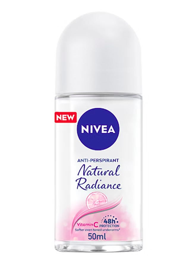 Nivea Natural Radiance Antiperspirant Roll On 50ml - Image 4