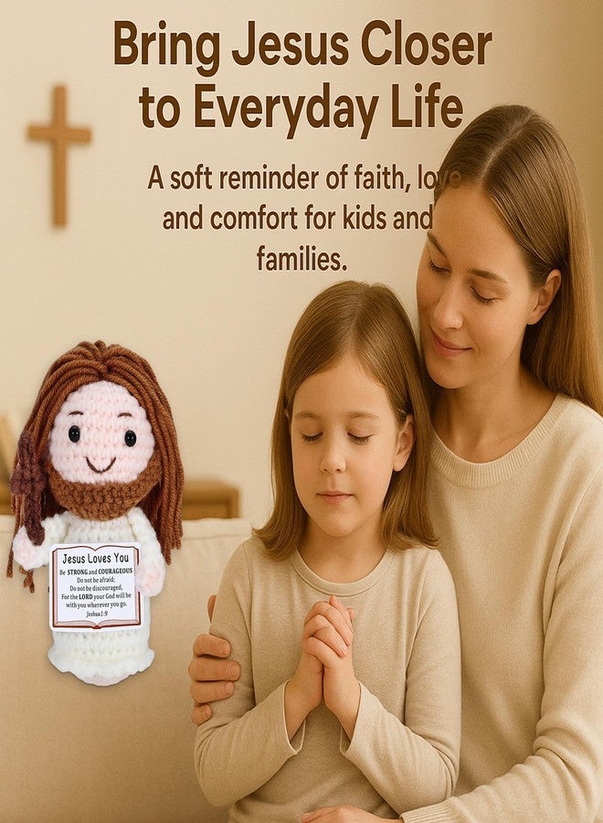 Fleure Esme Jesus Gifts with Blessing Card - First Communion Gifts for Girls Boys Teens Religious Baptism Confirmation - Inspiring Christian Crochet for Women Men Valentines Crochet Easter Basket Stuffers - Image 4
