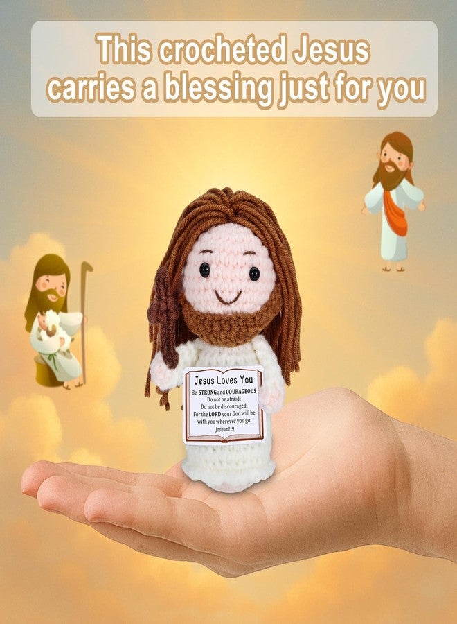 Fleure Esme Jesus Gifts with Blessing Card - First Communion Gifts for Girls Boys Teens Religious Baptism Confirmation - Inspiring Christian Crochet for Women Men Valentines Crochet Easter Basket Stuffers - Image 5