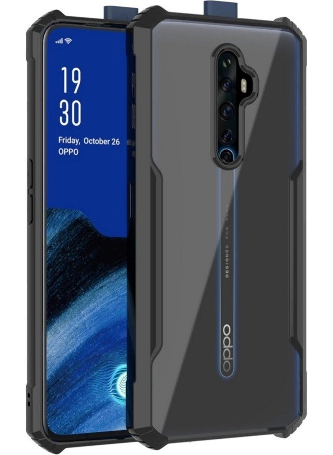 SHINESTAR Oppo Reno 2F / Reno 2z Back Cover Case | Ultra Thin 360 Degree Protection | Crystal Clear Tranparent Bumper Back Cover Case for Oppo Reno 2z / Reno 2F Mobile -Black - Image 1