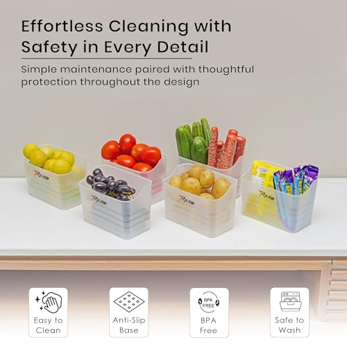 RILION Fridge Storage Boxes (Pack of 4) Freezer & Refrigerator Organizer Containers Kitchen Storage Container Set Kitchen Accessories Items for Home 1200 ml Food Storage Box - Image 2