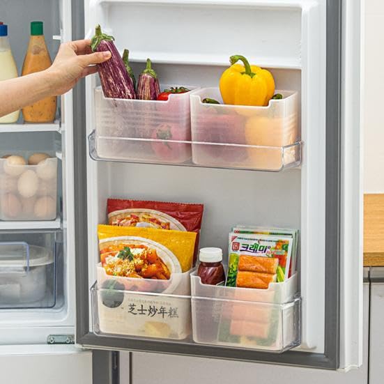 RILION Fridge Storage Boxes (Pack of 4) Freezer & Refrigerator Organizer Containers Kitchen Storage Container Set Kitchen Accessories Items for Home 1200 ml Food Storage Box - Image 5