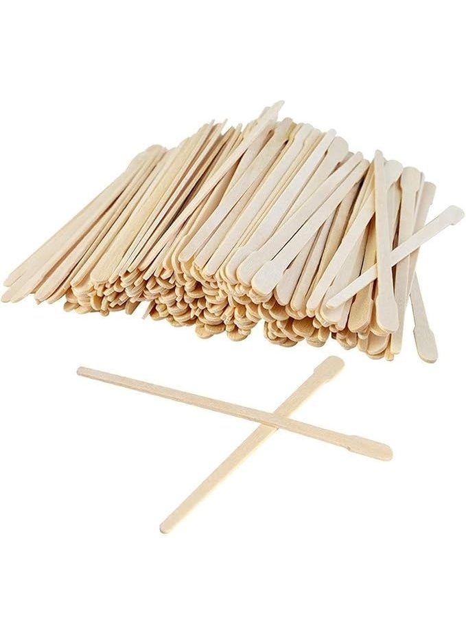 Generic Birch Wood Ice Cream Sticks - 100 Pieces (Large 114mm & Small 93mm) - For Desserts, Crafts, and Medical Use - High Quality. - Image 3