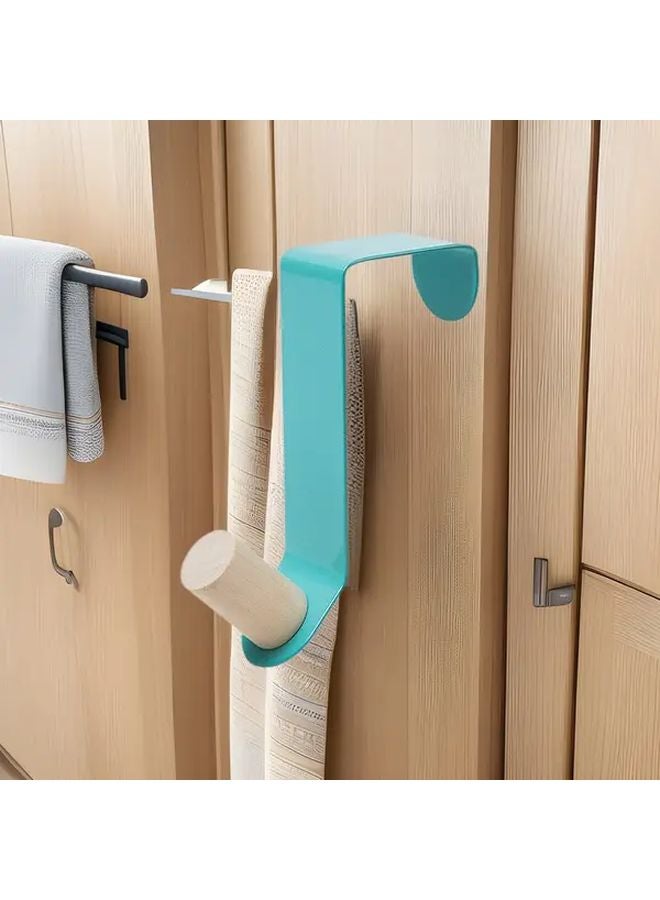 White No Drill Door Hanger Hook Heavy Duty Metal Organizer Space Saving Wall Mount - Image 4