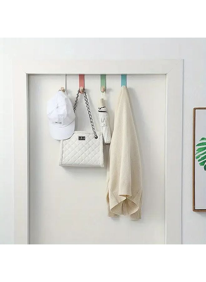 White No Drill Door Hanger Hook Heavy Duty Metal Organizer Space Saving Wall Mount - Image 5