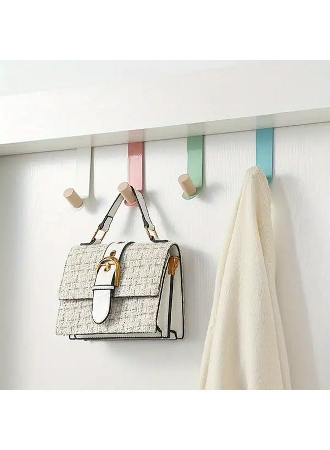 White No Drill Door Hanger Hook Heavy Duty Metal Organizer Space Saving Wall Mount - Image 2