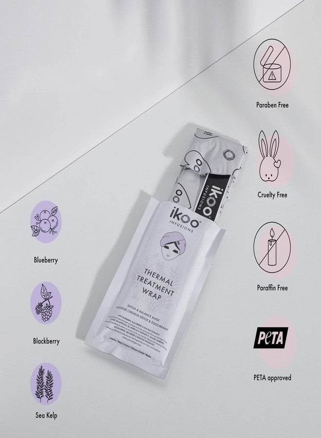 ikoo Hair Detox & Balance Thermal Treatment Wrap, Made for Excessively Dry or Damaged Hair, Deep Conditioning, Deeply Hydrates & Strengthens - 15 Pack - Image 3