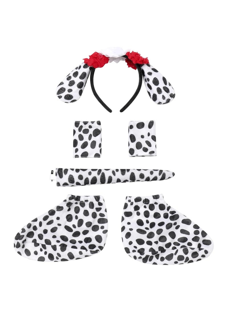 SOLARAE Girls Jungle Animal Leopard Tutu Dress, Handmade Cosplay Costume for Kids, Perfect for Halloween, Birthday Parties, and Carnivals (Size 3-4T) - Adorable Puppy Theme Outfit for Toddlers. - Image 2