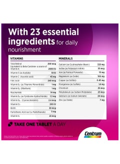 gsk Centrum Women Multivitamin & Multimineral Tablets 60's  - Image 2