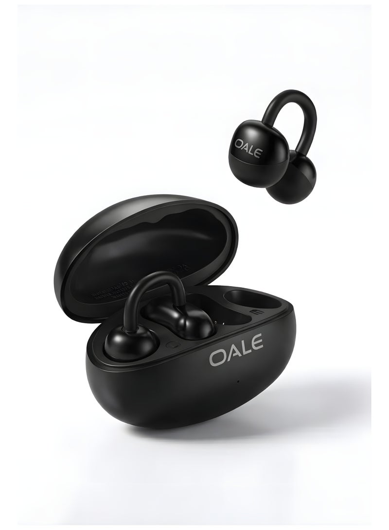 OALE iFree 19 True Wireless Ear-Clip Earbuds, ENC Noise Cancellation, Clear Calls, Touch Control, Up to 45H Playback (37 hours  Charging Case, 8 Hours Single Charger), Light Wear& Comfortable Open-Ear Design