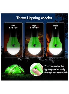 Cuken Portable LED Camping Light, 4 Packs Tent Lamp, Tent Light Bulbs Lantern Battery Powered with Clip Hook for Emergency Backpacking, Camping  - Image 3