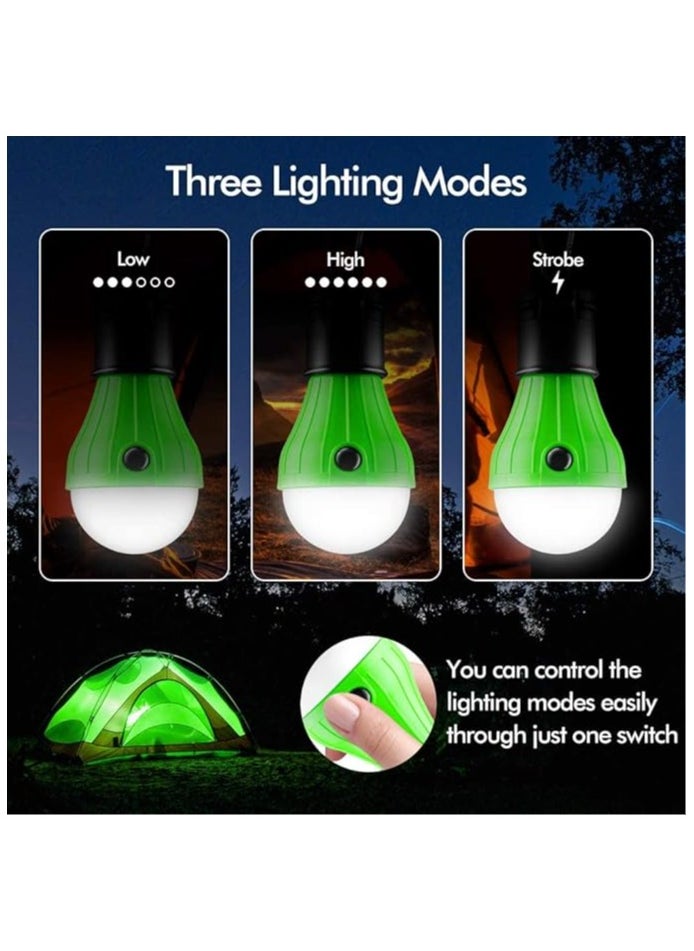 Cuken Portable LED Camping Light, 4 Packs Tent Lamp, Tent Light Bulbs Lantern Battery Powered with Clip Hook for Emergency Backpacking, Camping  - Image 3
