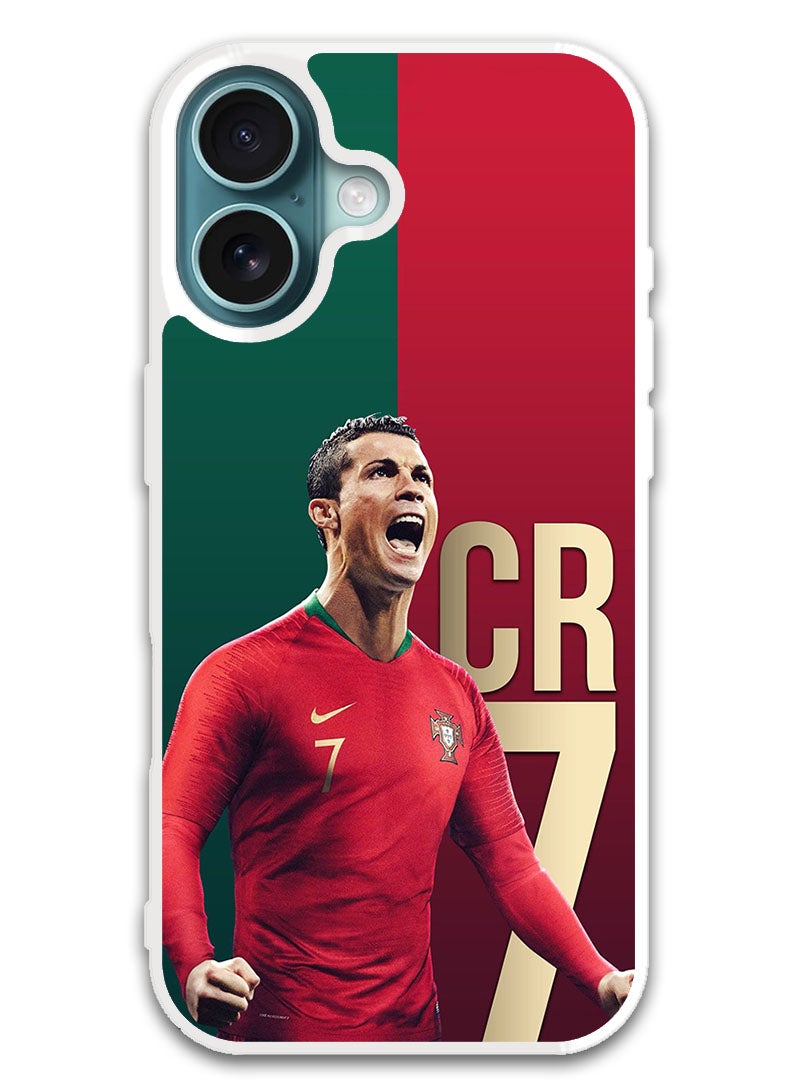 Theodor Protective Case Cover For APPLE IPHONE 16 CR7 (2) (White Bumper) - Image 1
