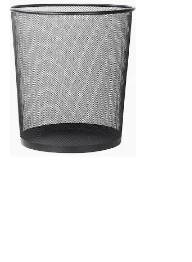 Metal Trash Bin Black 31.8 x 23.8 x 23.4cm
