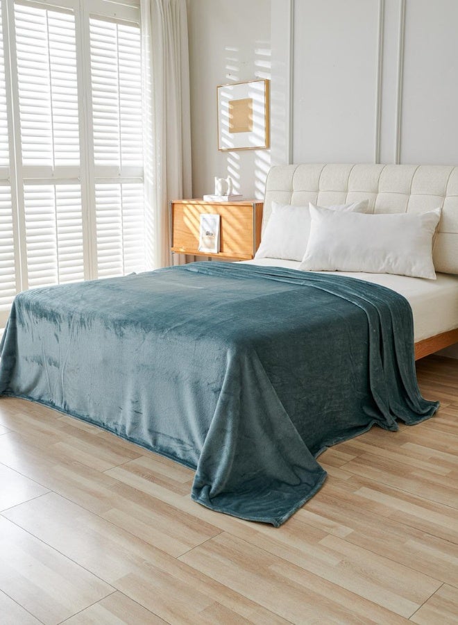 Soft King Blanket  Size 230*200Cm Colour Turquoise