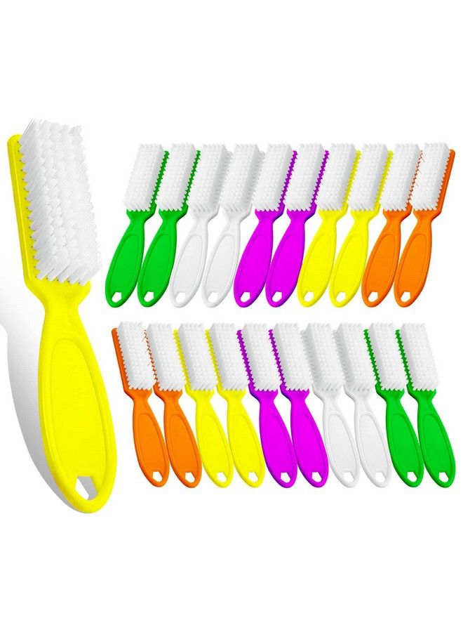 HOFASON 20Pcs Handle Grip Nail Brush Hand Fingernail Cleaner Brush Manicure Tools Scrub Cleaning Brushes Kit For Toes And Nails Women Men(Random Colors) - Image 1