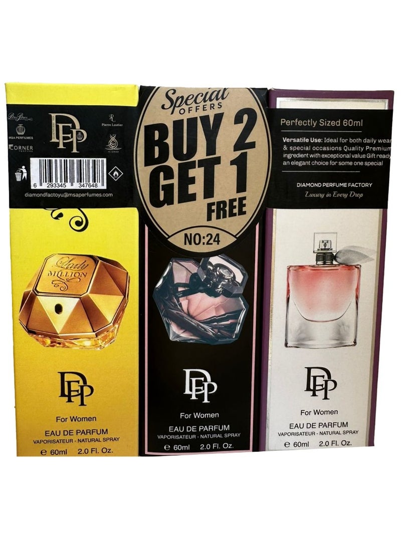 دايموند اشترى قطعتين واحصل علي الثالثه 60 ملل برفيم no 24 - Image 3