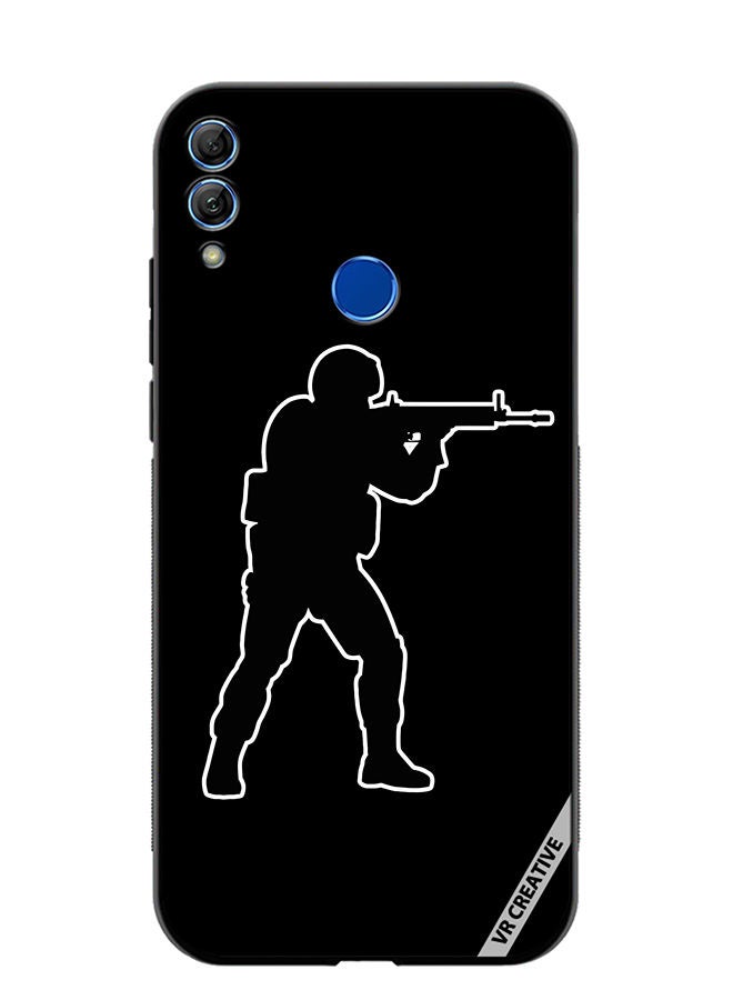 Protective Case Cover For Honor 10 Lite Black Cs Go Design Multicolour