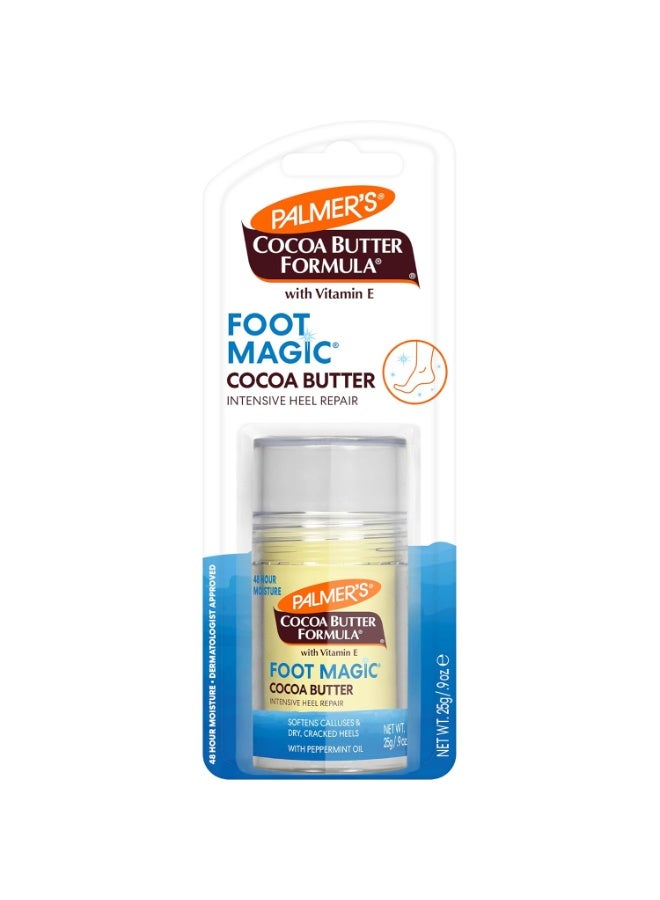 PALMER'S بلسم بالمرز لصيانة الكعب، عصا بلسم للقدمين للكعوب المتشققة والقدمين، تطبيق بدون فوضى، 0.9 أونصة - Image 1