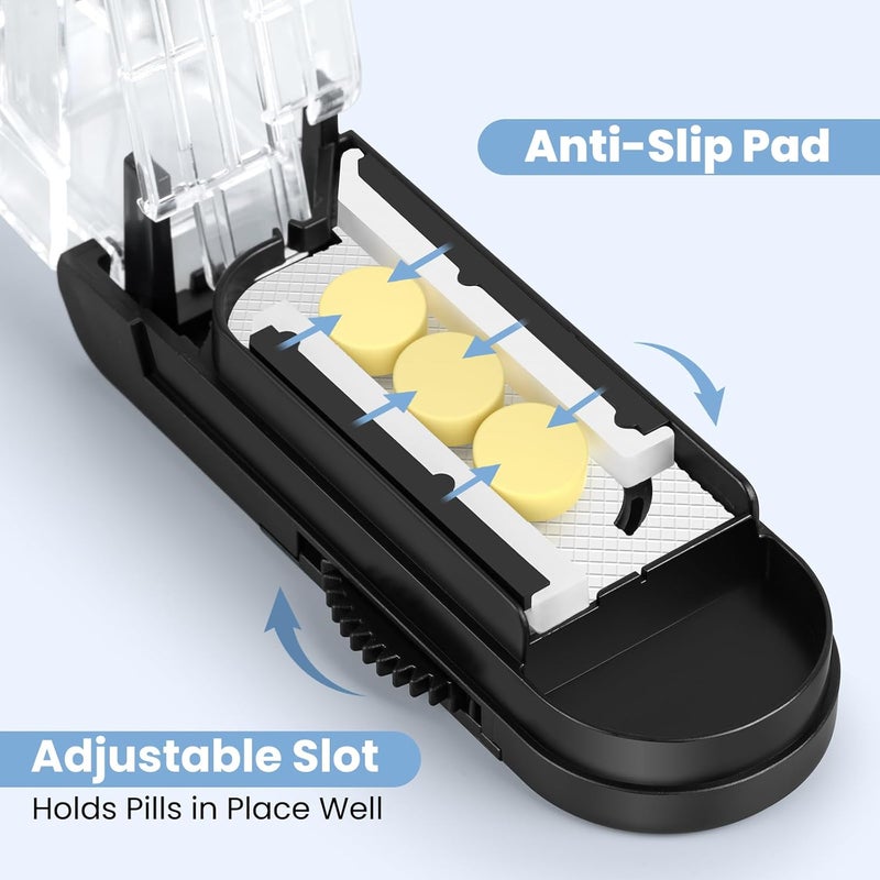Multi-specification tablet slitter, hidden knife type anti-cutting hand precision tablet slitter, medicine box cutting medicine (black model) - Image 3