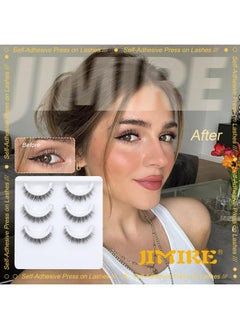 Dhesive Eyelashes Reusable Self Adhesive Eyelashes Short Natural Look Wispy Pre Glued Mink Lashes Fluffy Lashes Self Adhesive Lashes With Tweezers 13Mm No Glue Needed Lashes By Jimire - pzsku/ZBC446BF7BB52F19A2E1AZ/45/_/1734437762/37d0de6a-bdd7-4a73-bf8d-b62bd29762cc