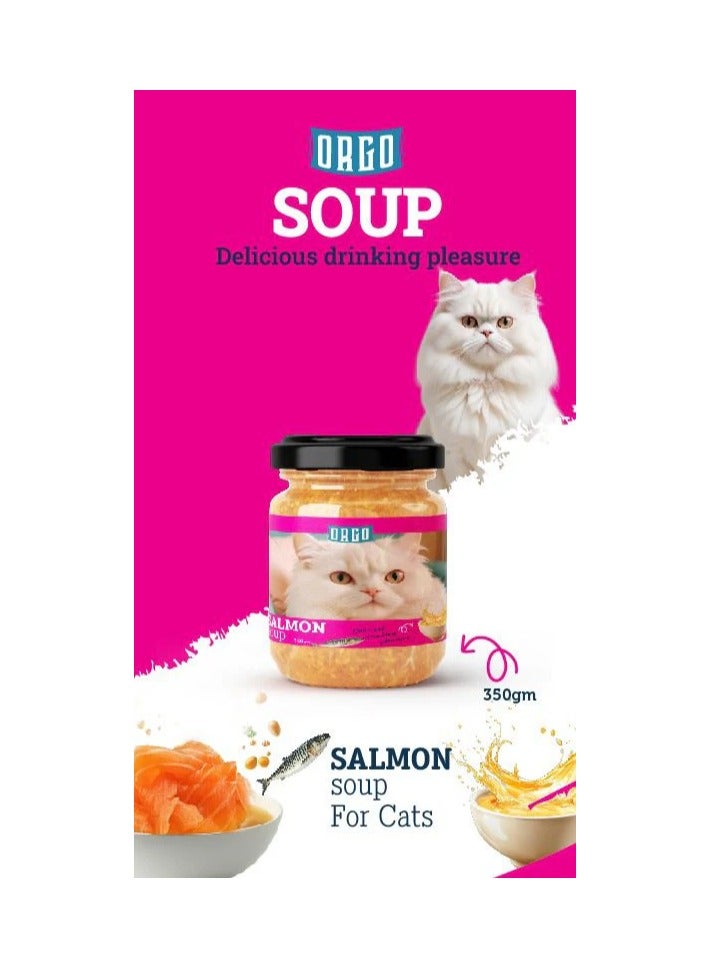 Orgo Soup for Cats – 350g | Nutritious & Delicious Wet Food | Made with Real Meat & Natural Ingredients | Promotes Hydration & Healthy Digestion
