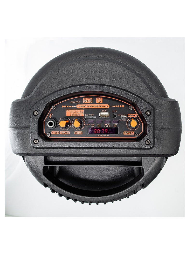 DLC 20 Watt Portable Speaker with Microphone and Remote Control DLC-32297 - Black - Image 4