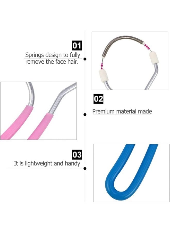 2 Pack Facial Hair Removal Spring Tool, Painless Manual Hair Remover for Face, Upper Lip and Chin, Stainless Steel with Soft Grip Handle - Image 2