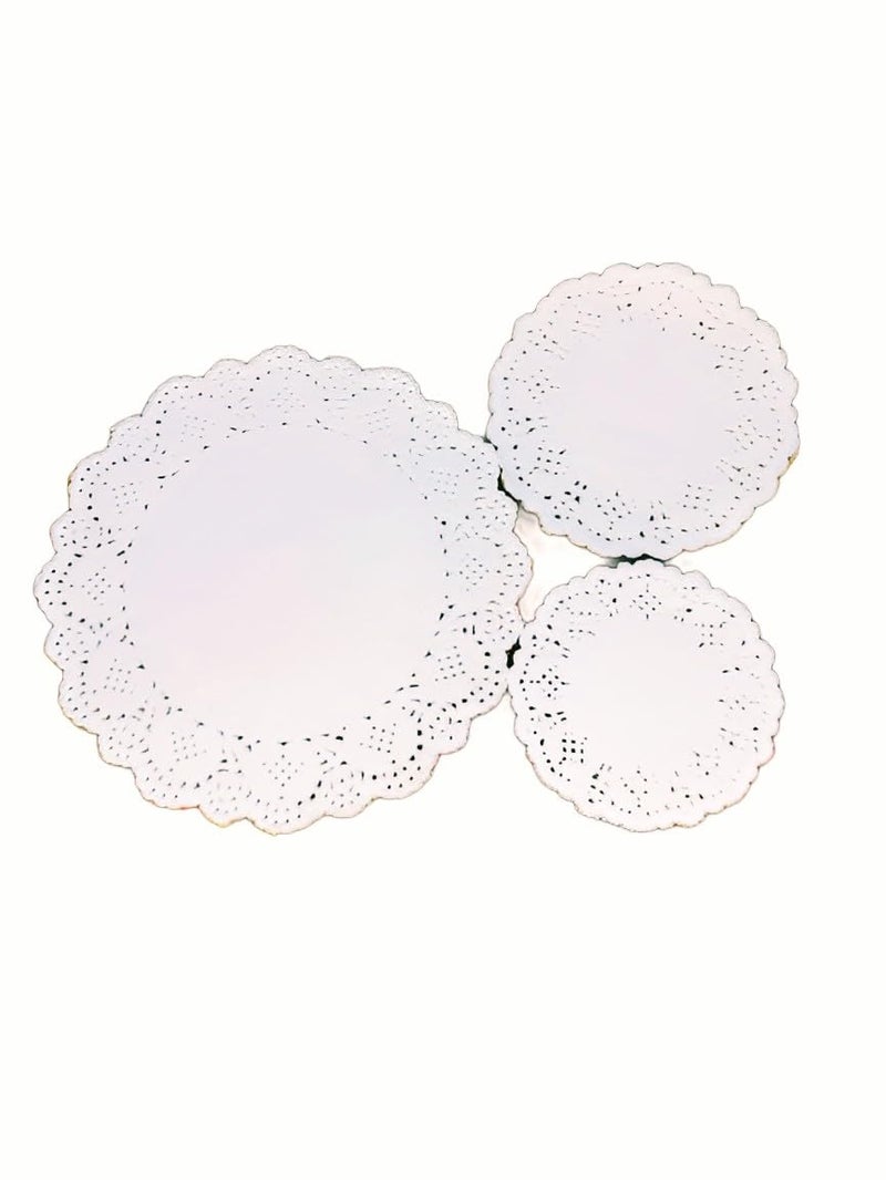Baekence Baekence Doilies lace Paper 45 inch 55 inch 75 inch Tableware Decoration Place mats Pack of 100 pcs Each Total 300 pcs - Image 1