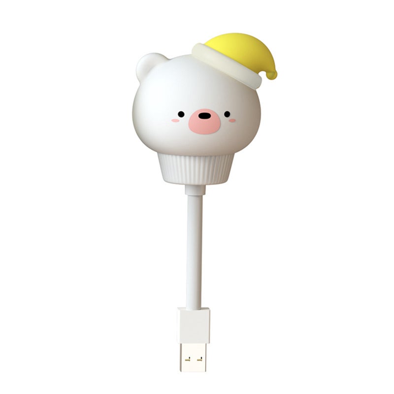 Elegant Night Light: Sleek White Design Premium Materials Ensure Durability - Enhances Home Office Environments for Daily Comfort Convenience - Image 1