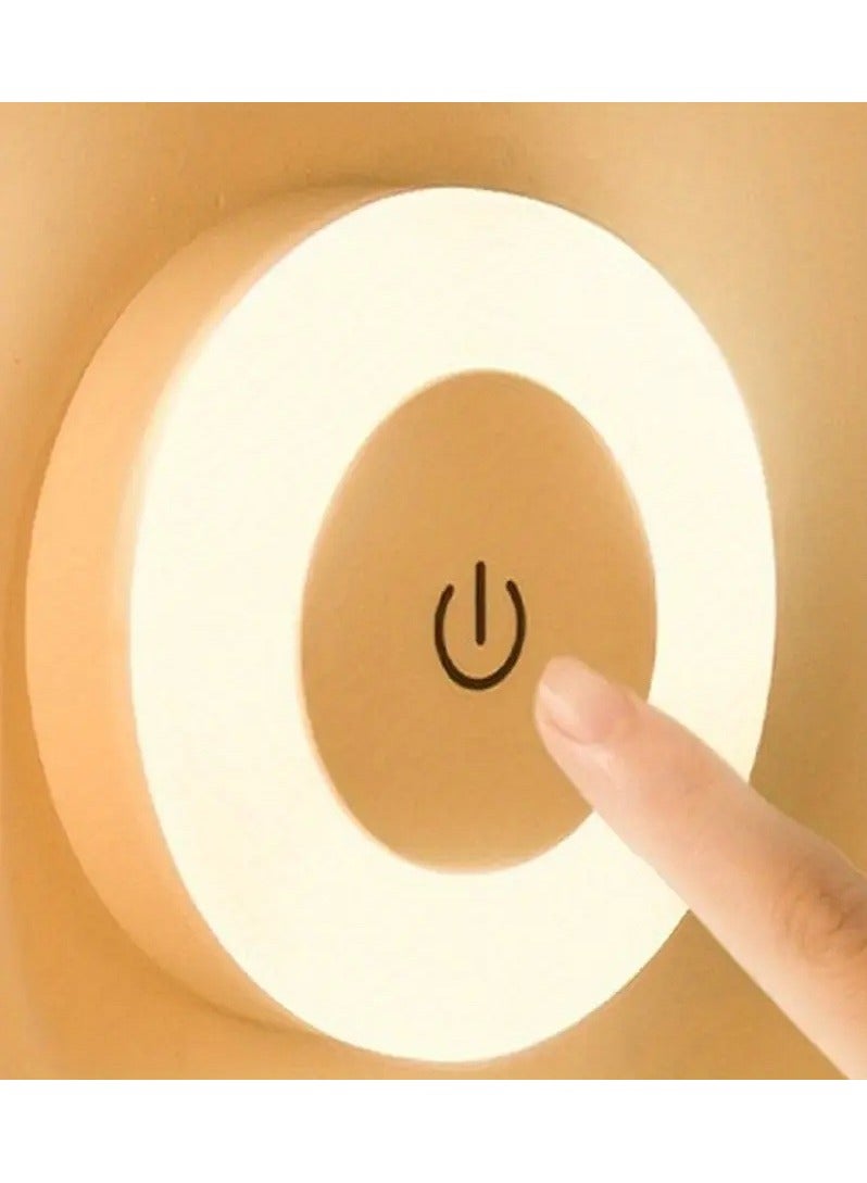 Rechargeable LED Night Light - 3 Lighting Modes, Touch Control, Magnetic Base, Portable, Dimmable, Energy-Saving - Ideal for Bedroom, Closet, Kitchen - Image 1