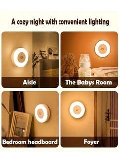 Generic Rechargeable LED Night Light - 3 Lighting Modes, Touch Control, Magnetic Base, Portable, Dimmable, Energy-Saving - Ideal for Bedroom, Closet, Kitchen  - Image 2