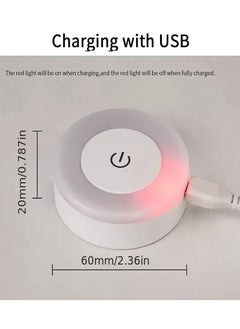 Generic Rechargeable LED Night Light - 3 Lighting Modes, Touch Control, Magnetic Base, Portable, Dimmable, Energy-Saving - Ideal for Bedroom, Closet, Kitchen  - Image 4